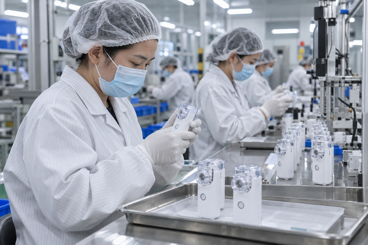 Medical device OEM manufacturing facility in China — clean production line for B2B