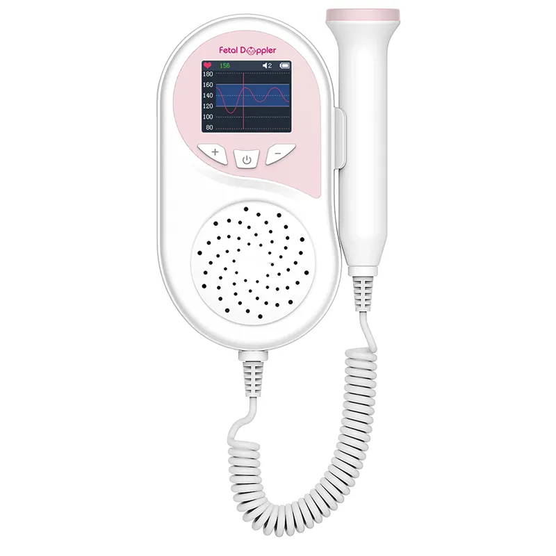 Monitor Doppler fetal del golpe del corazón del bebé del Lcd color