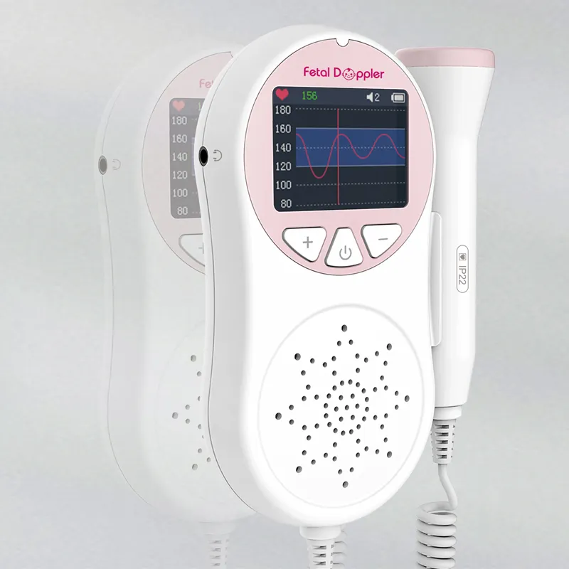 Color Lcd Baby Heart Beat Monitor Fetal Doppler