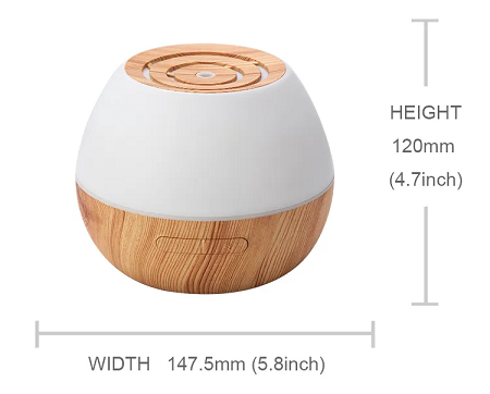 Ätherisches Öl Ultraschall-Luftbefeuchter Holzmaserung LED-Leuchten Aroma-Diffusor