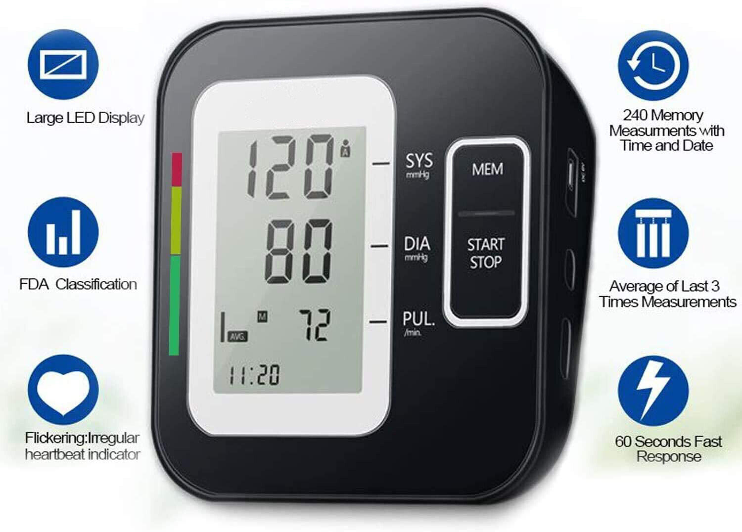 One-touch Operation Arm Blood Pressure Monitor