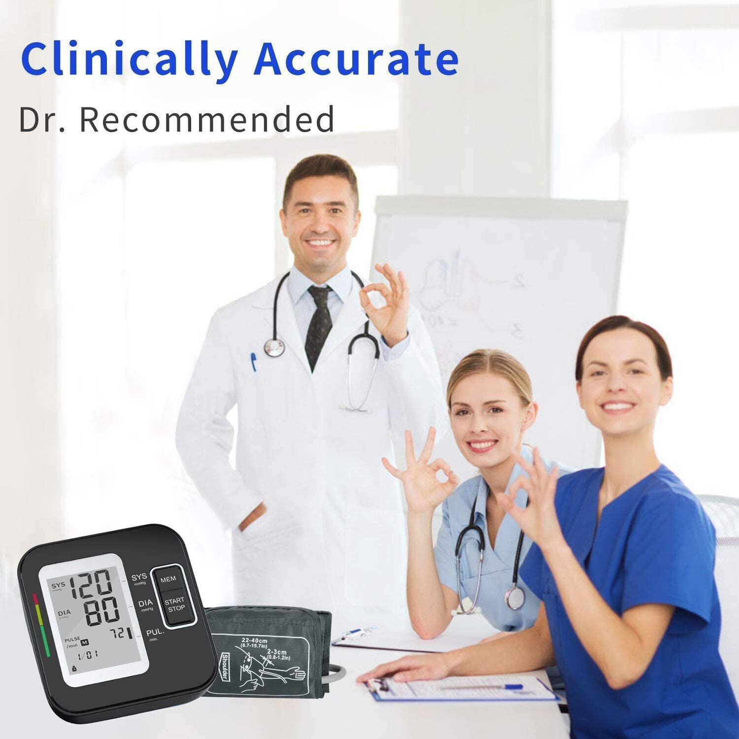 One-touch Operation Arm Blood Pressure Monitor