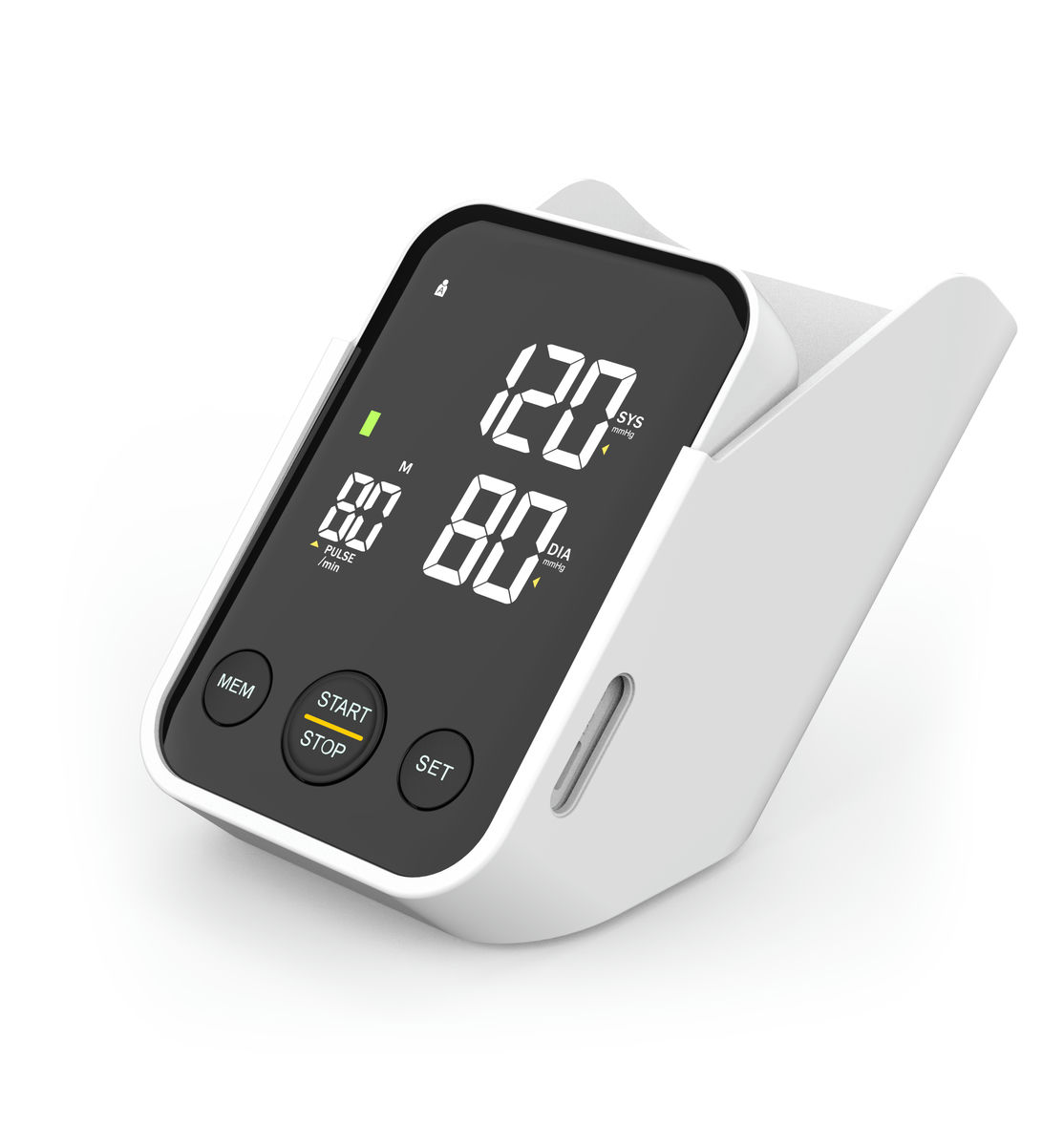 El monitor elegante de la presión arterial + lleva la caja