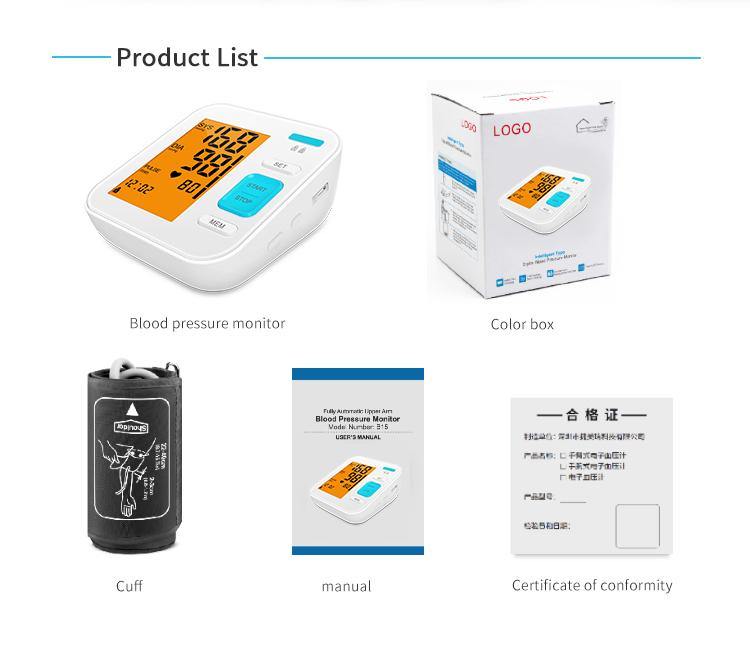 B02 Arm Blood Pressure Monitor - Hangzhou Medasia Trading