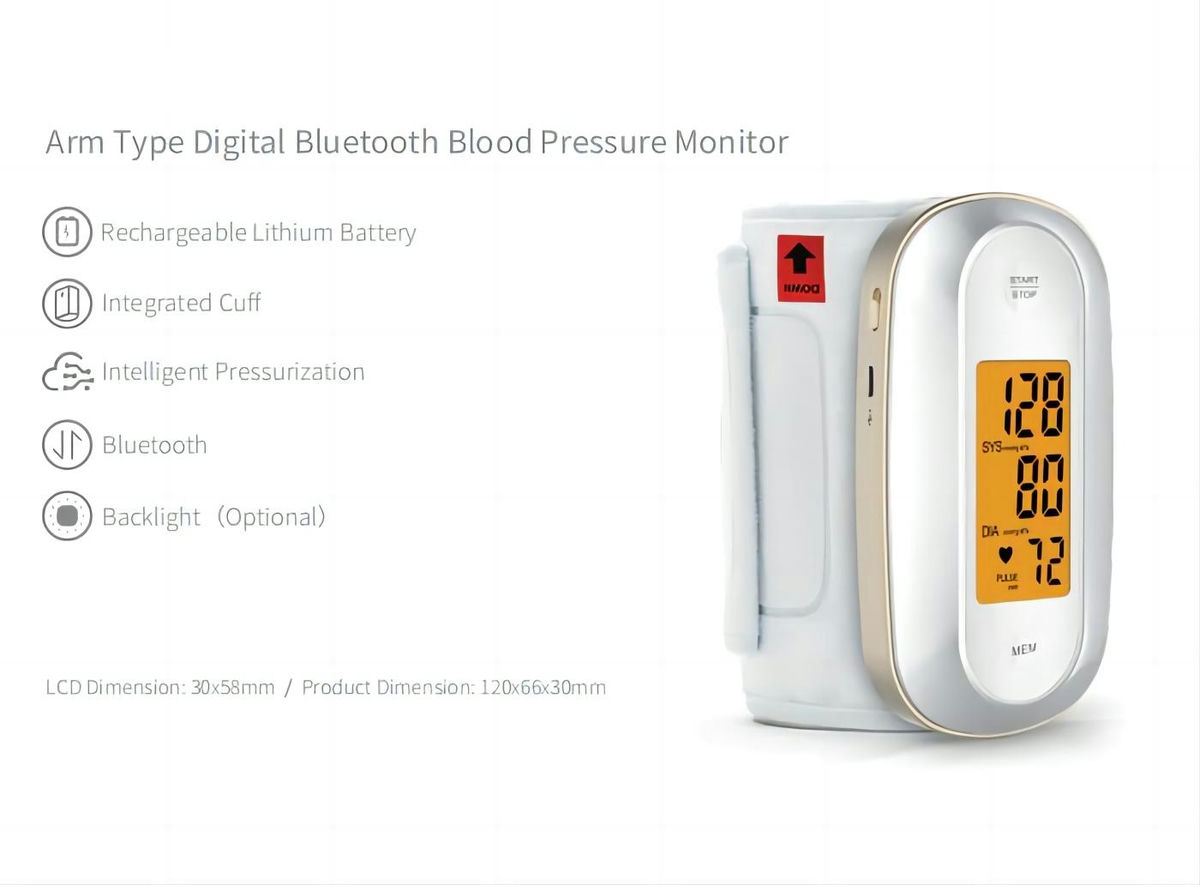 جهاز مراقبة ضغط الدم بذراع ذكي بالبلوتوث