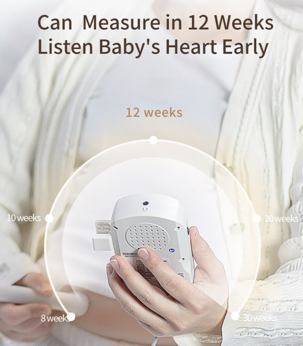 Color Lcd Baby Heart Beat Monitor Fetal Doppler