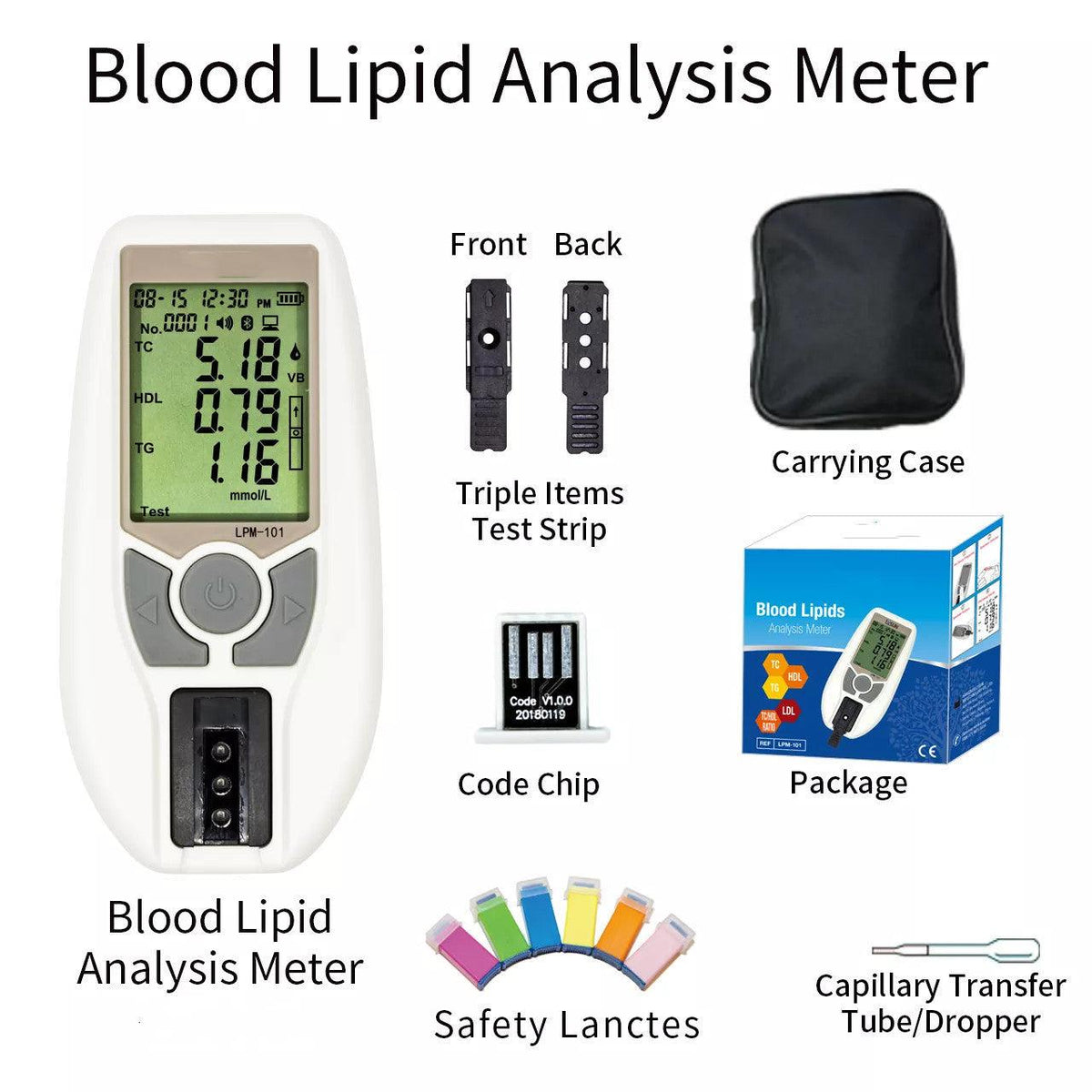Cardio Cholesterol Testing Machine Bluetooth Cholesterol Meter Wholesale | CE Certified Supplier | OEM ...